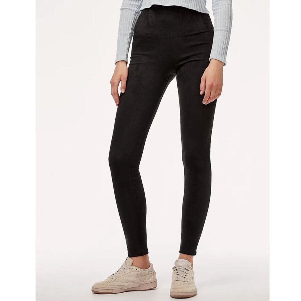 Aritzia Black Suede Leggings